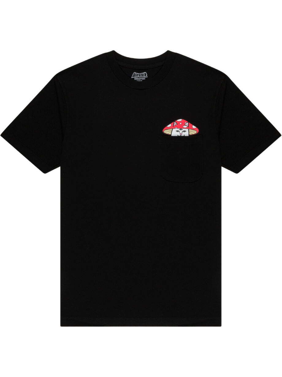 Imagem de: Camiseta Ripndip x Hemper Enlightened Nermal Pocket Preta