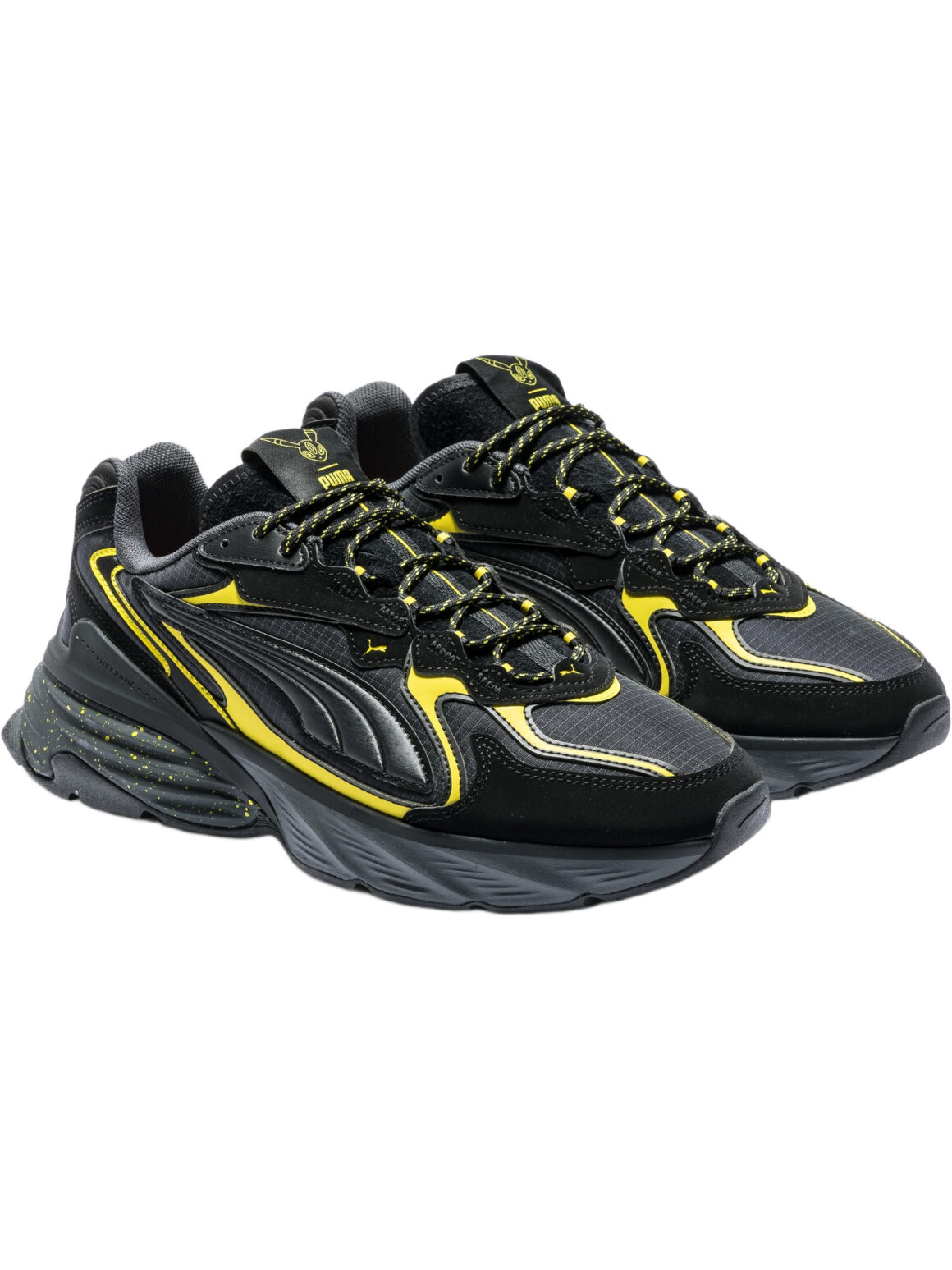 Imagem de: Tênis Puma x Pokémon Fade Nitro Umbreon Preto e Amarelo