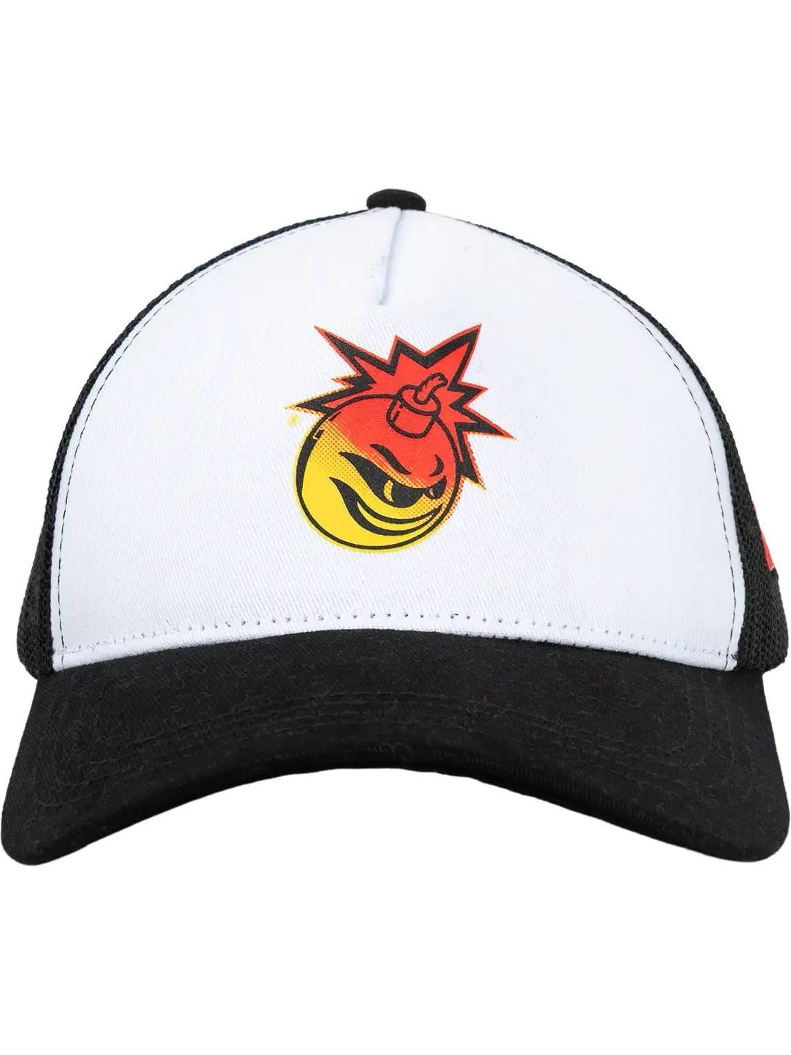 Imagem de: Boné Trucker High Company X The Hundreds Adam Bomb Flames Branco e Preto