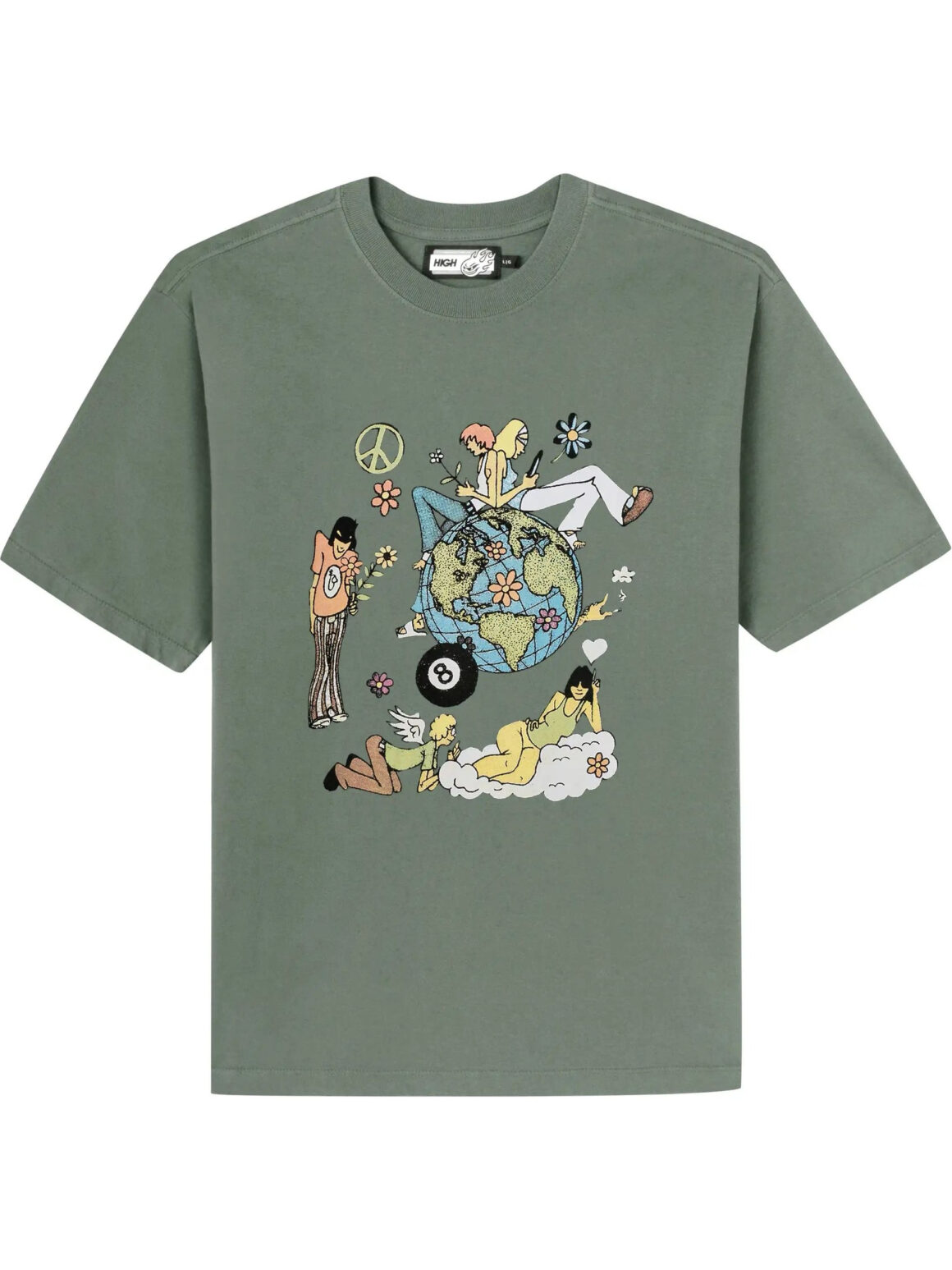 Imagem de: Camiseta High Company Flower World Sage Verde