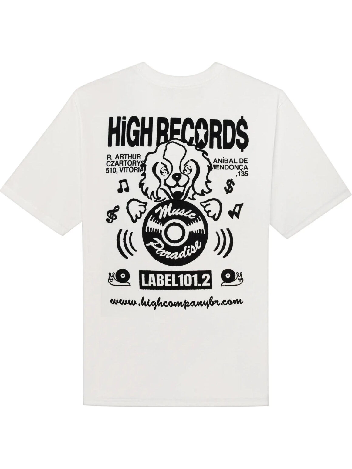 Imagem de: Camiseta HIGH Company Records Branco