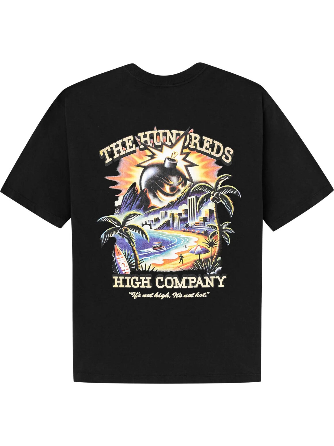 Imagem de: Camiseta HIGH Company X The Hundreds Adam Bomb Beach Tee Preto Lavado