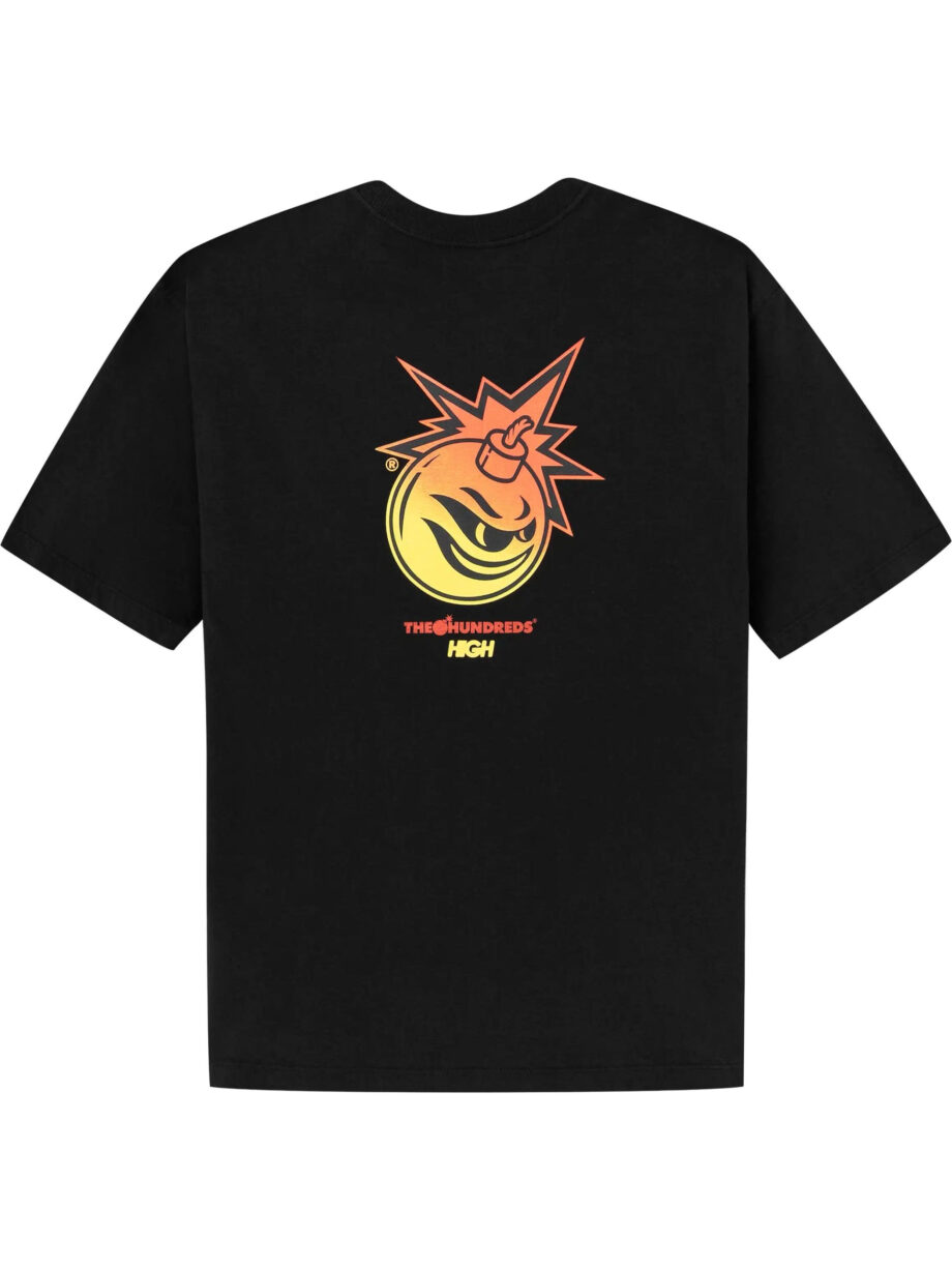 Imagem de: Camiseta HIGH Company X The Hundreds Adam Bomb Flames Preto Lavado