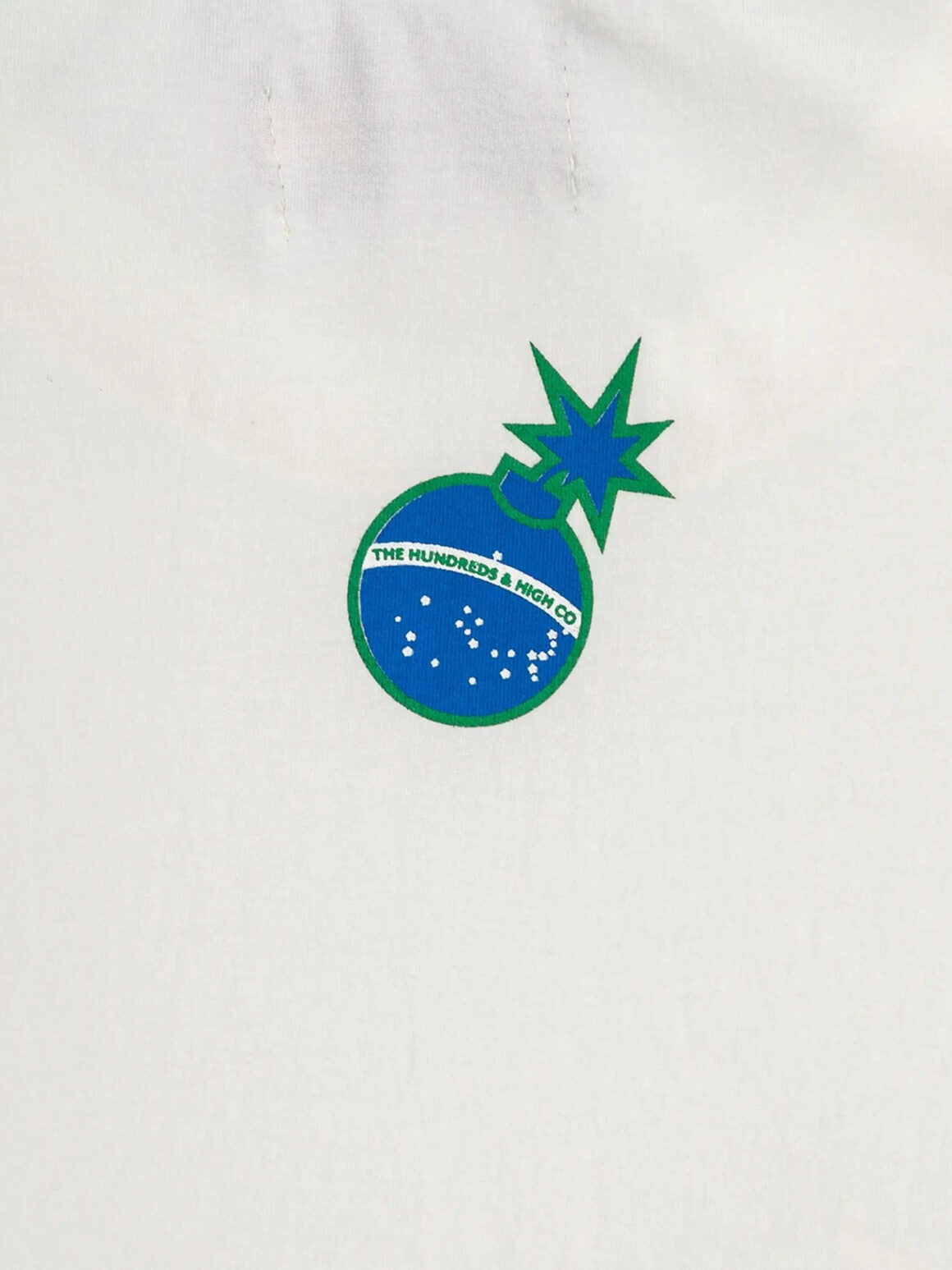 Imagem de: Camiseta HIGH Company X The Hundreds Flames Bar Logo Branca