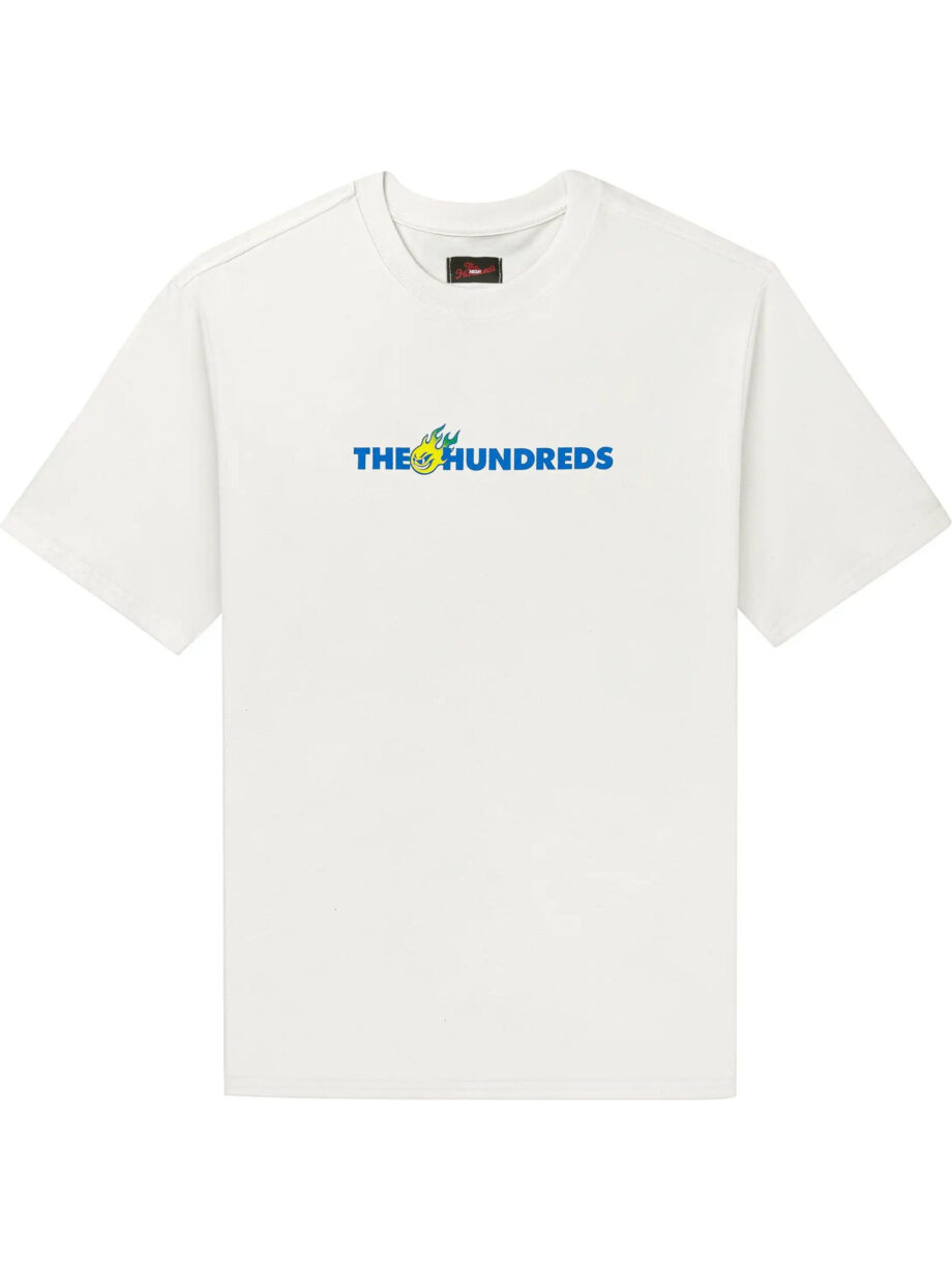 Imagem de: Camiseta HIGH Company X The Hundreds Flames Bar Logo Branca