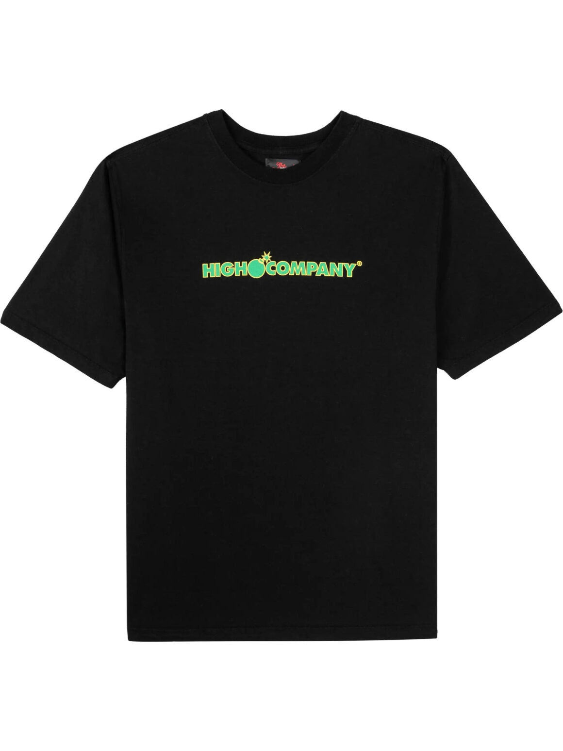 Imagem de: Camiseta HIGH Company X The Hundreds Flames Bar Logo Preta Lavada