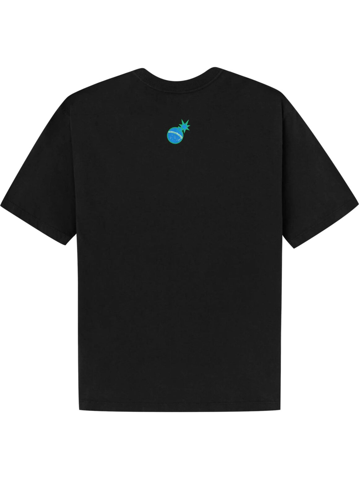 Imagem de: Camiseta HIGH Company X The Hundreds Flames Bar Logo Preta Lavada