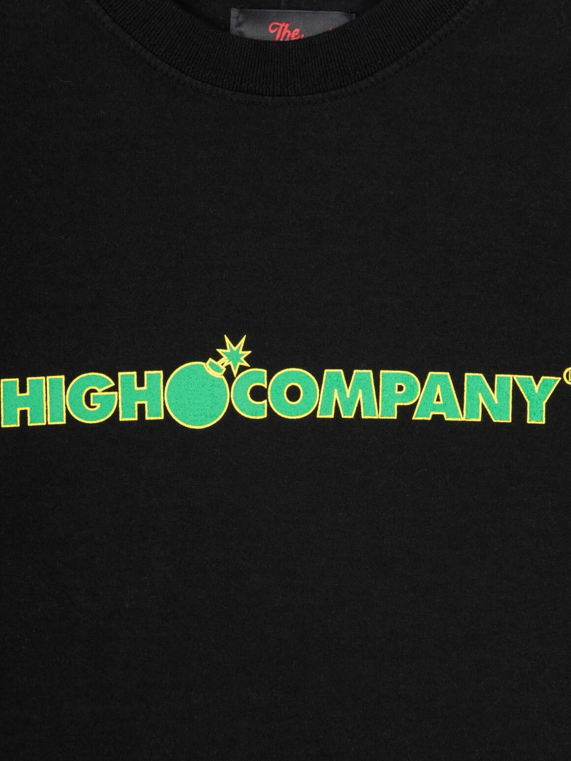 Imagem de: Camiseta HIGH Company X The Hundreds Flames Bar Logo Preta Lavada