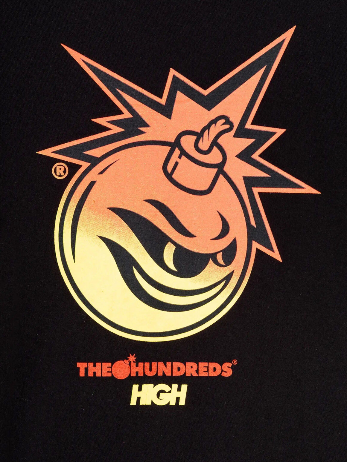 Imagem de: Camiseta Manga Longa High Company X The Hundreds Adam Bomb Flames Preta