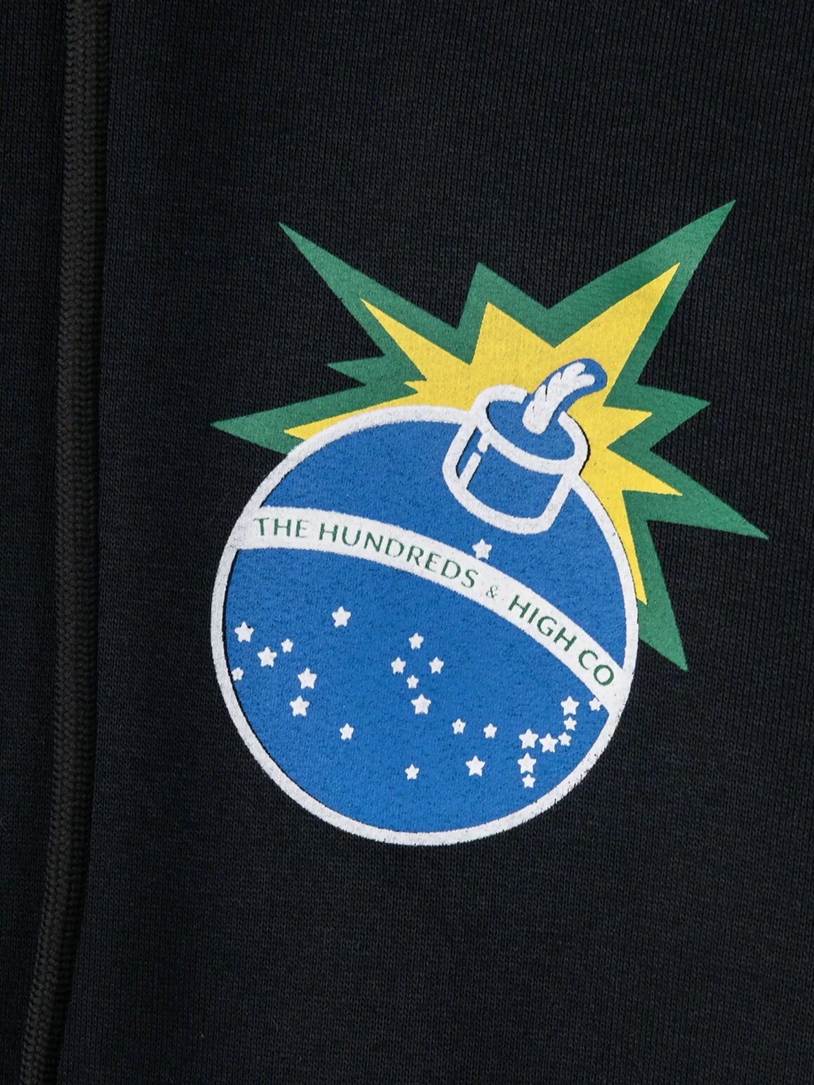 Imagem de: Moletom HIGH Company X The Hundreds Flames Bar Logo Preto