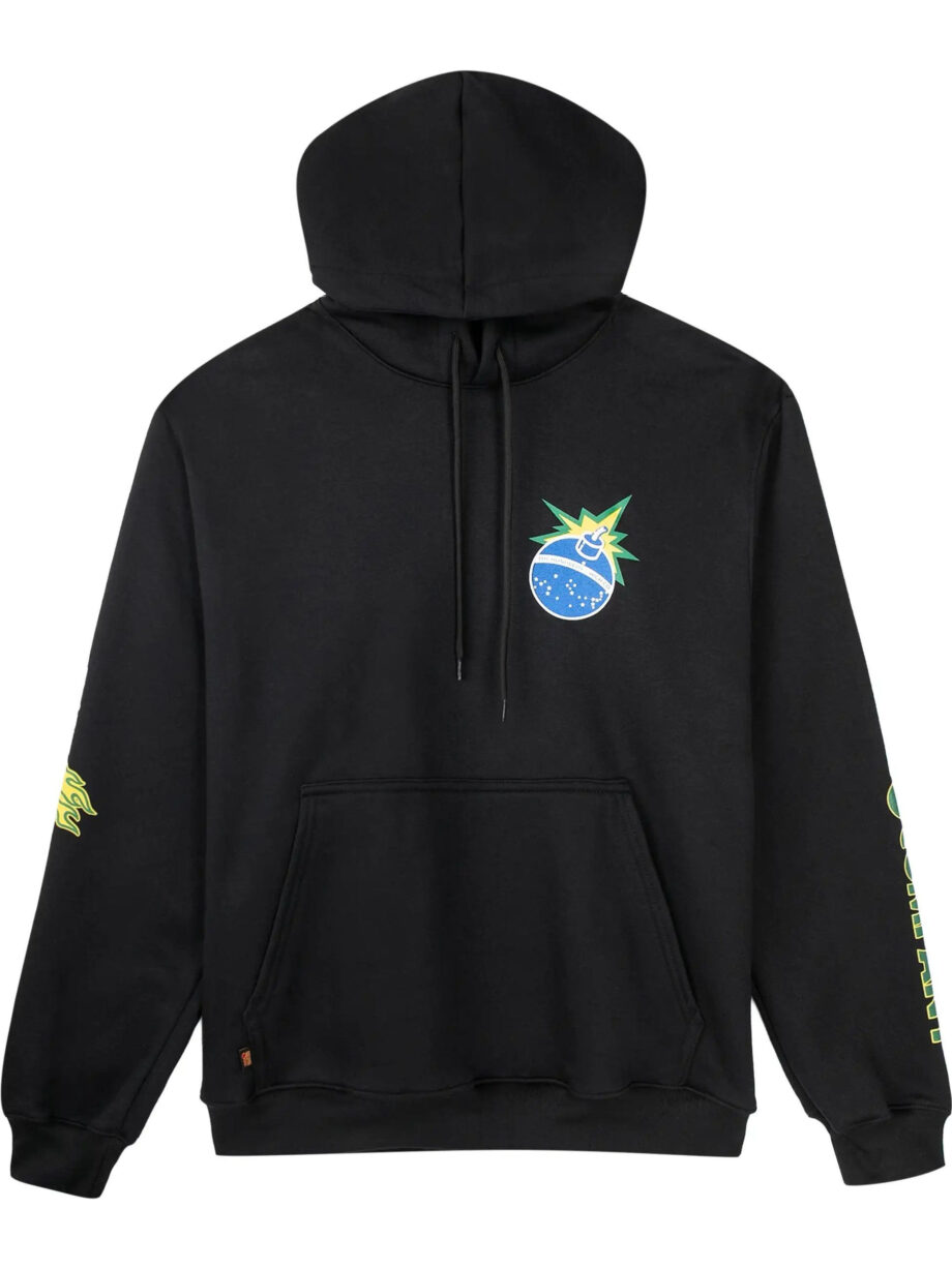 Imagem de: Moletom HIGH Company X The Hundreds Flames Bar Logo Preto