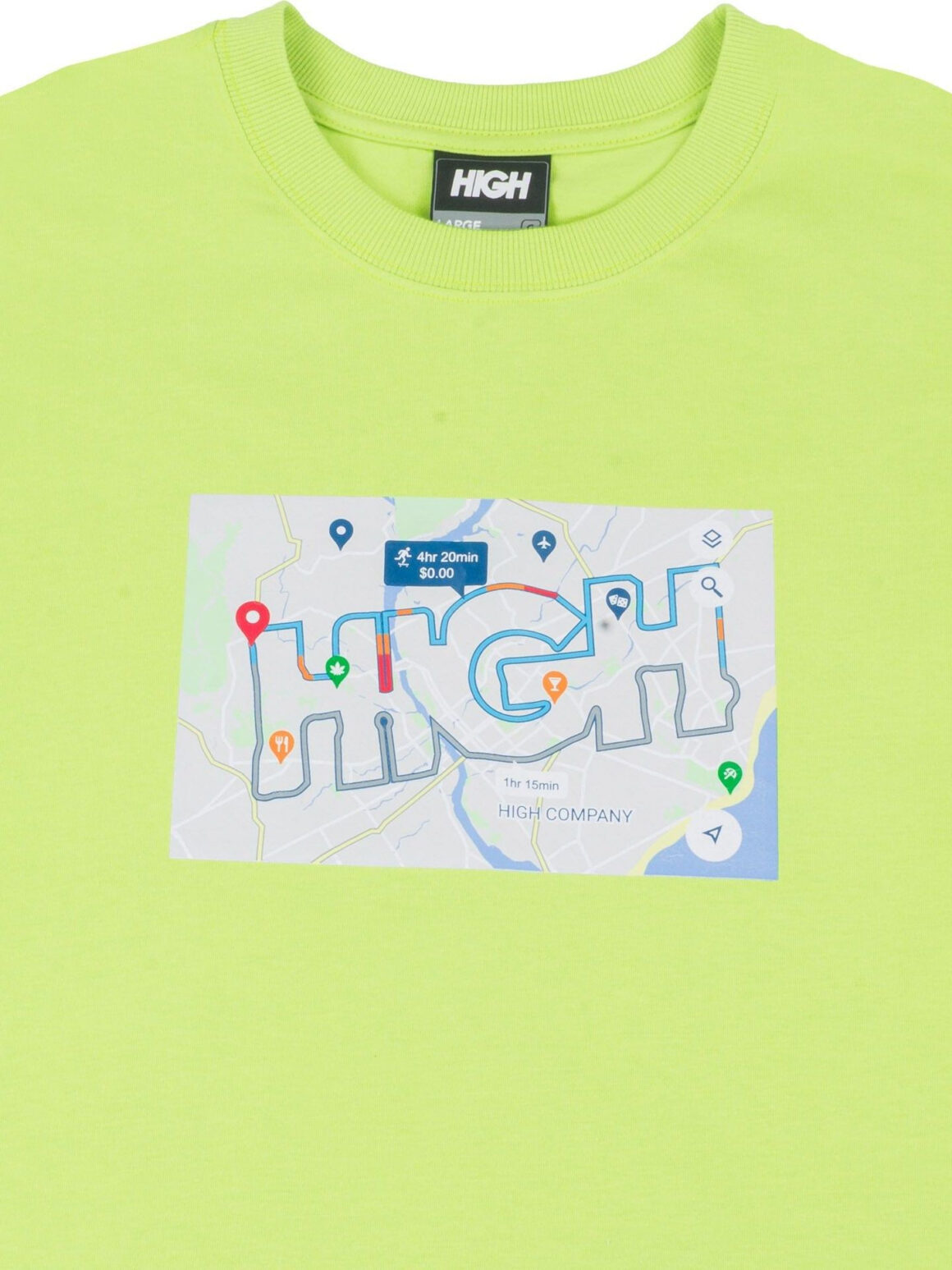 Imagem de: Camiseta HIGH Company Maps Verde Limão