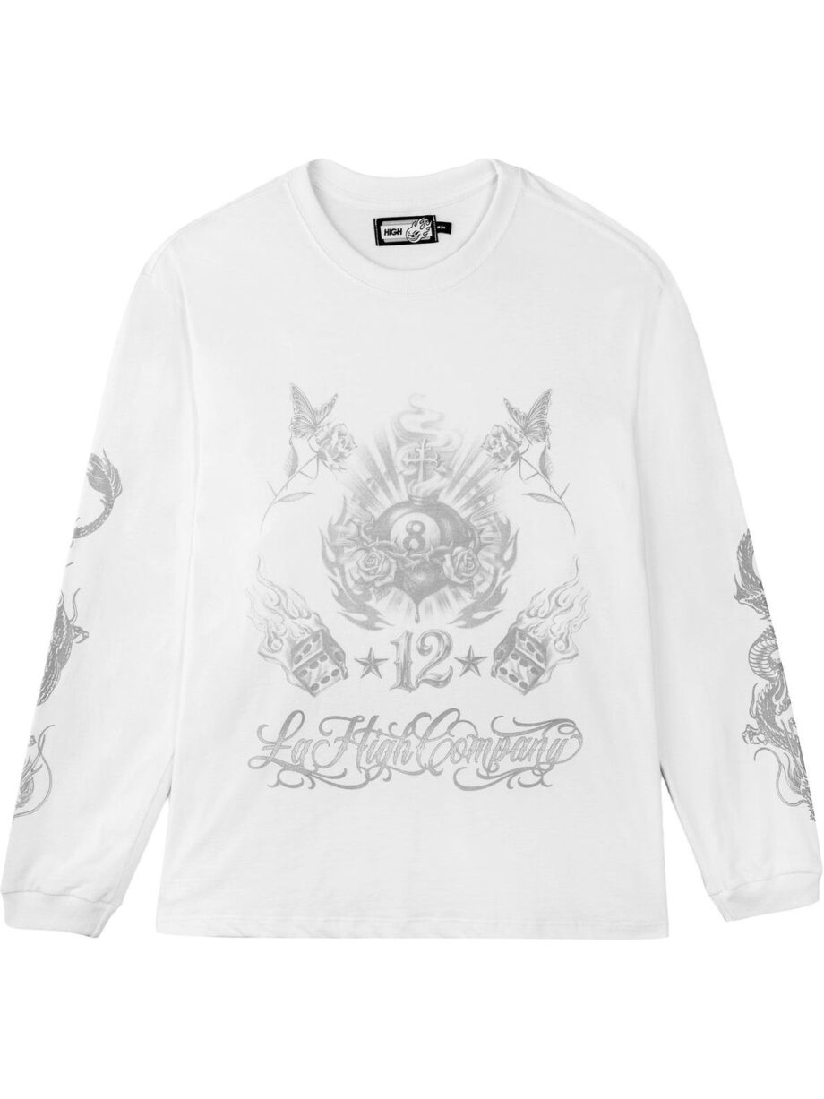 Imagem de: Camiseta Manga Longa HIGH Company Luck Branca
