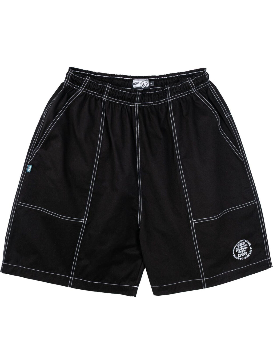 Imagem de: Shorts HIGH Company Hyper Colored Stamp Preto