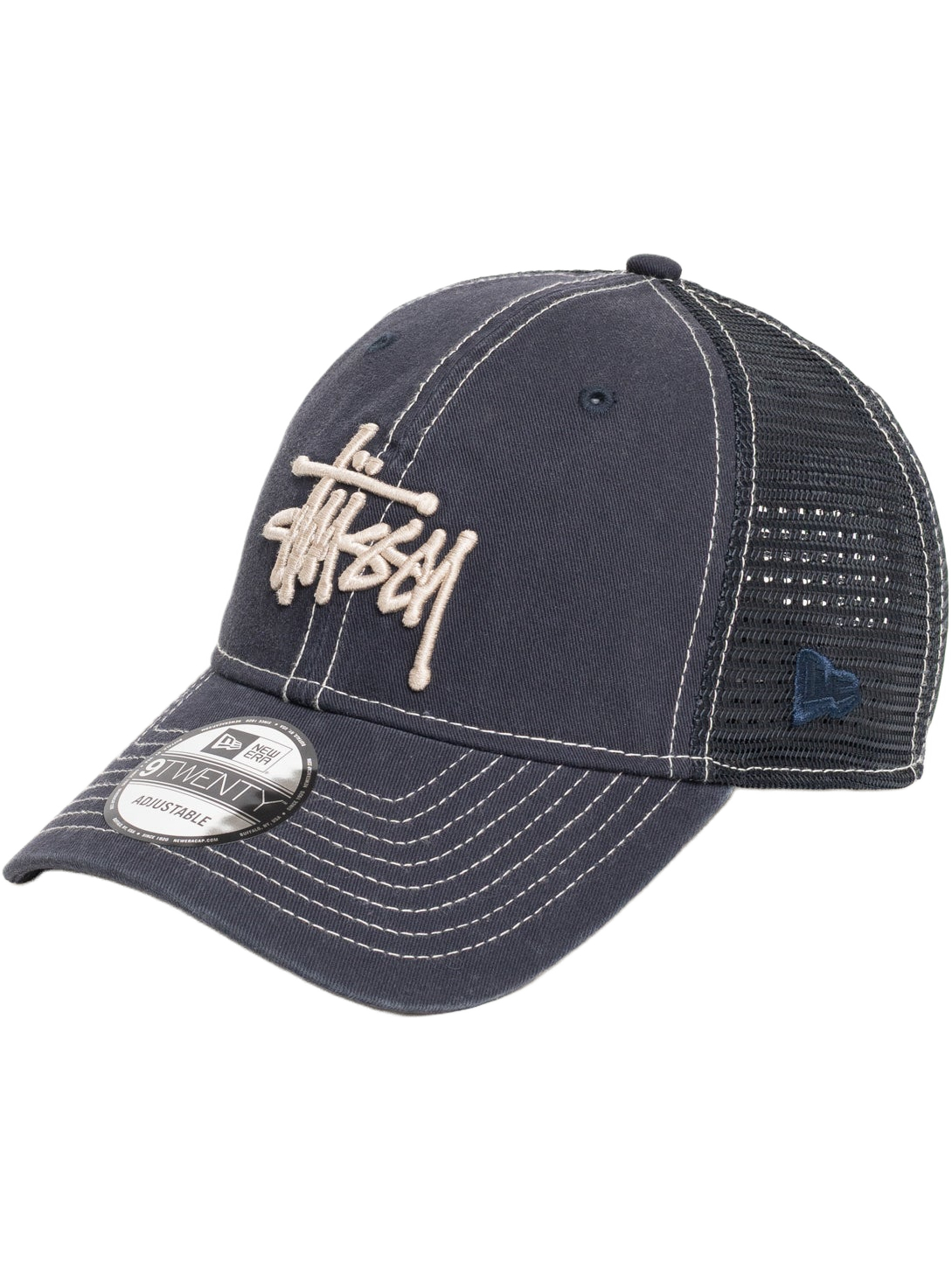 Imagem de: Boné Stüssy 9TWENTY Washed Basic Trucker Azul Marinho