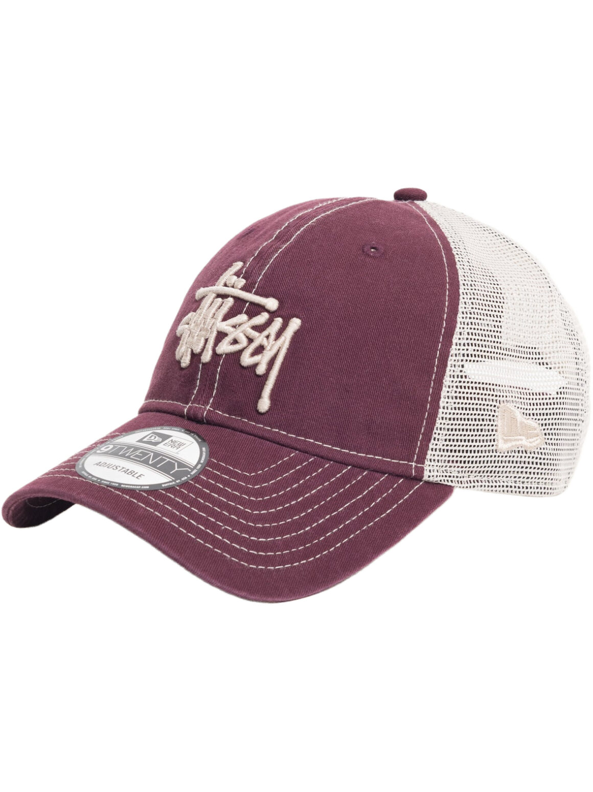 Imagem de: Boné Stüssy 9TWENTY Washed Basic Trucker Bordô