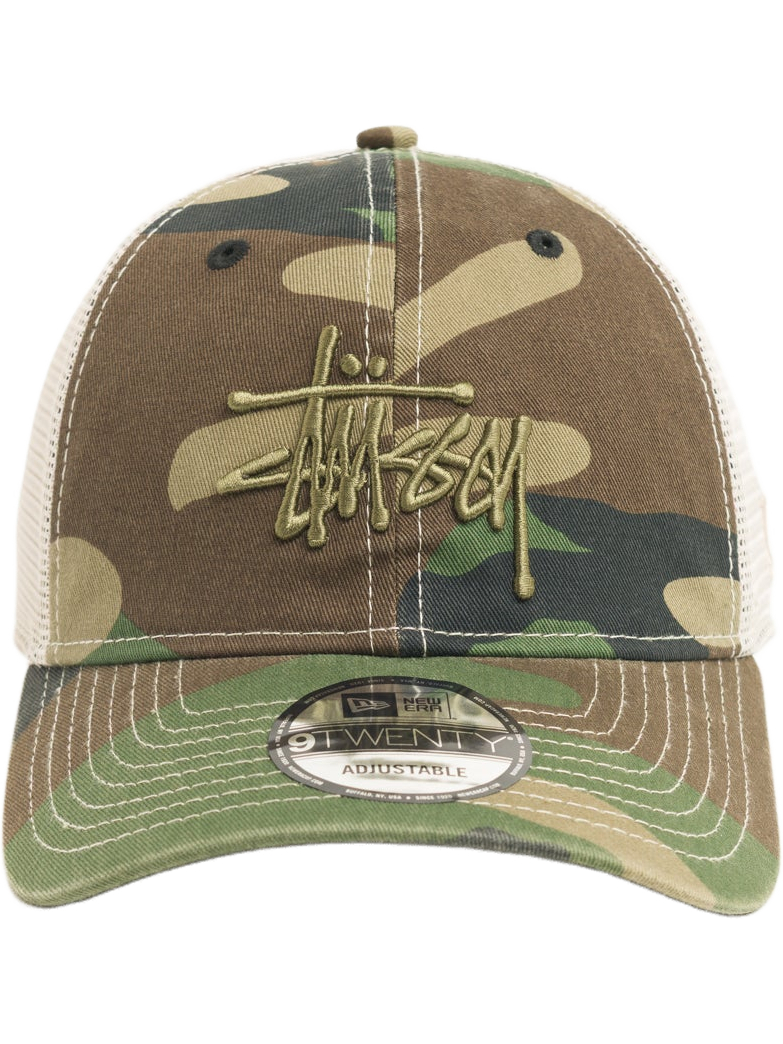 Imagem de: Boné Stüssy 9TWENTY Washed Basic Trucker Camuflado Woodland