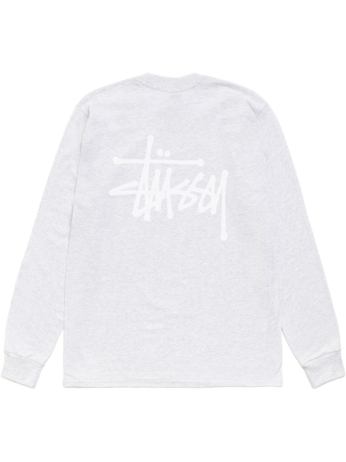 Imagem de: Camiseta Manga Longa Stüssy Basic LS Tee Cinza Mescla