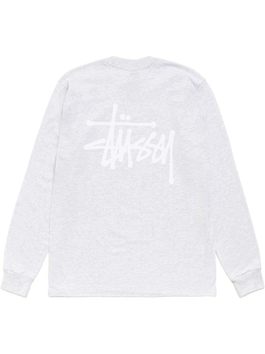 Imagem de: Camiseta Manga Longa Stüssy Basic LS Tee Cinza Mescla