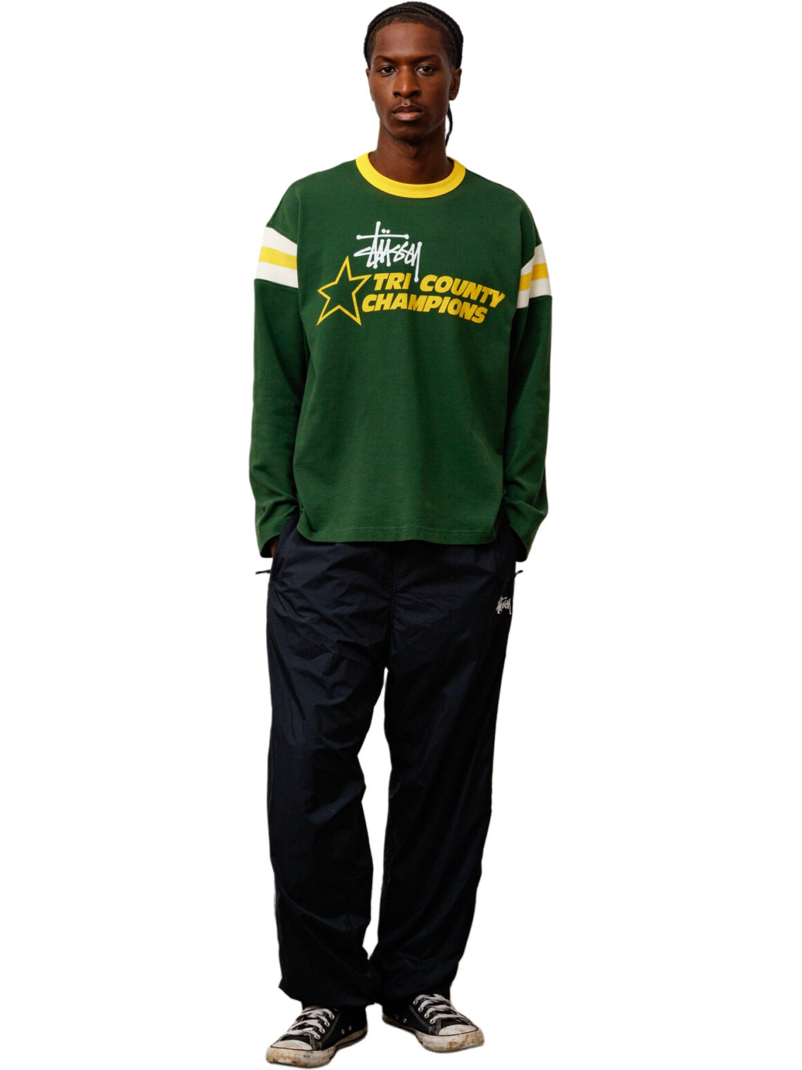 Imagem de: Camiseta Manga Longa Stüssy LS Ringer Tee Verde