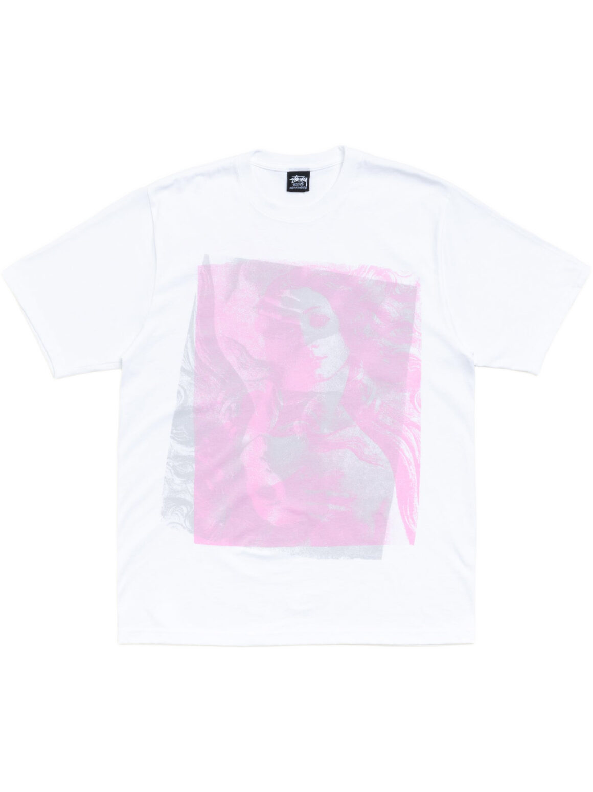 Camiseta Stüssy Double Venus Branca Unissex 100% Algodão