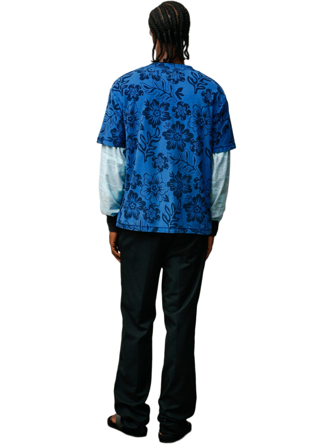 Imagem de: Camiseta Stüssy Lazy Floral Azul Esporte