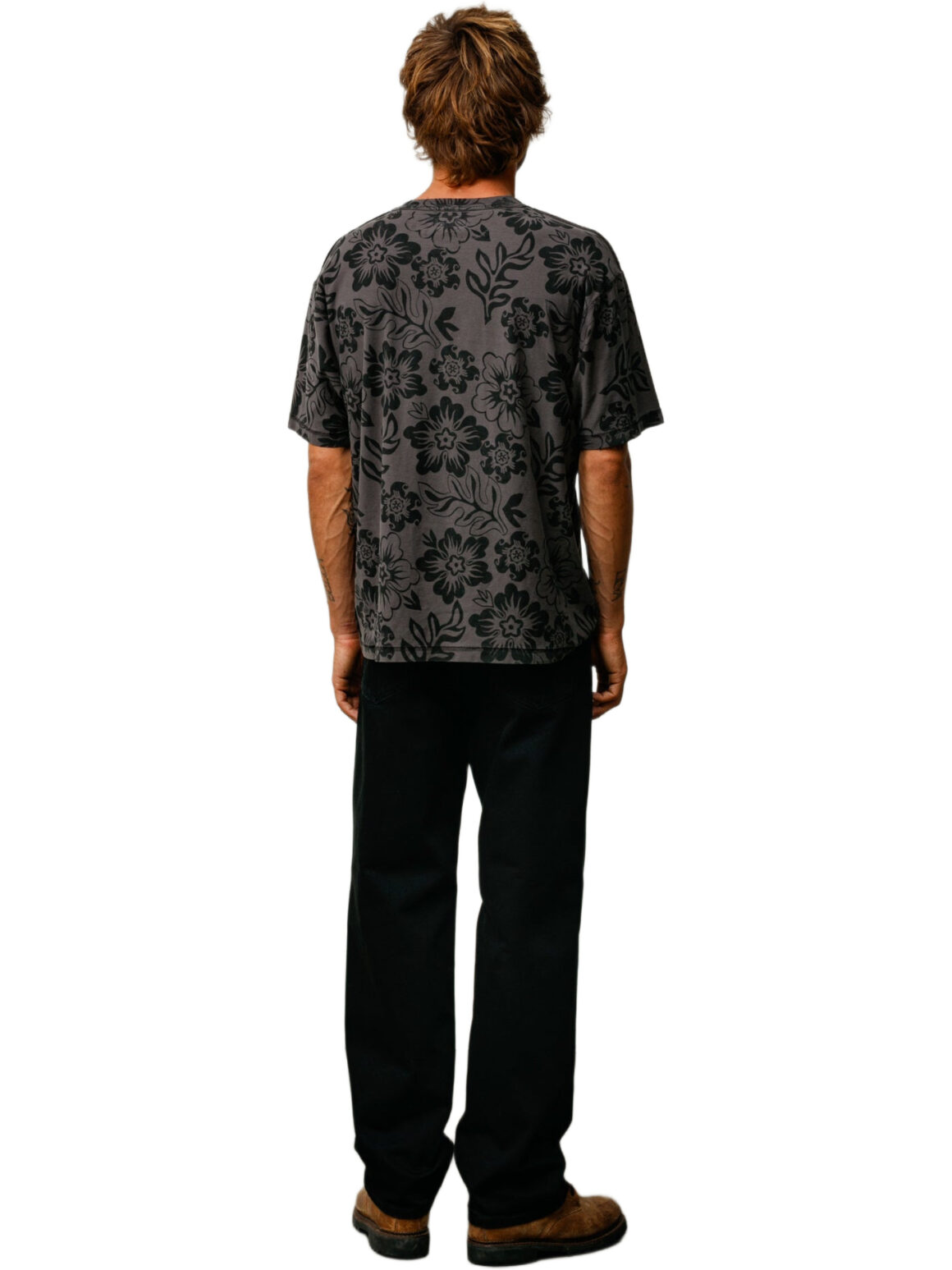 Imagem de: Camiseta Stüssy Lazy Floral Preto Vintage