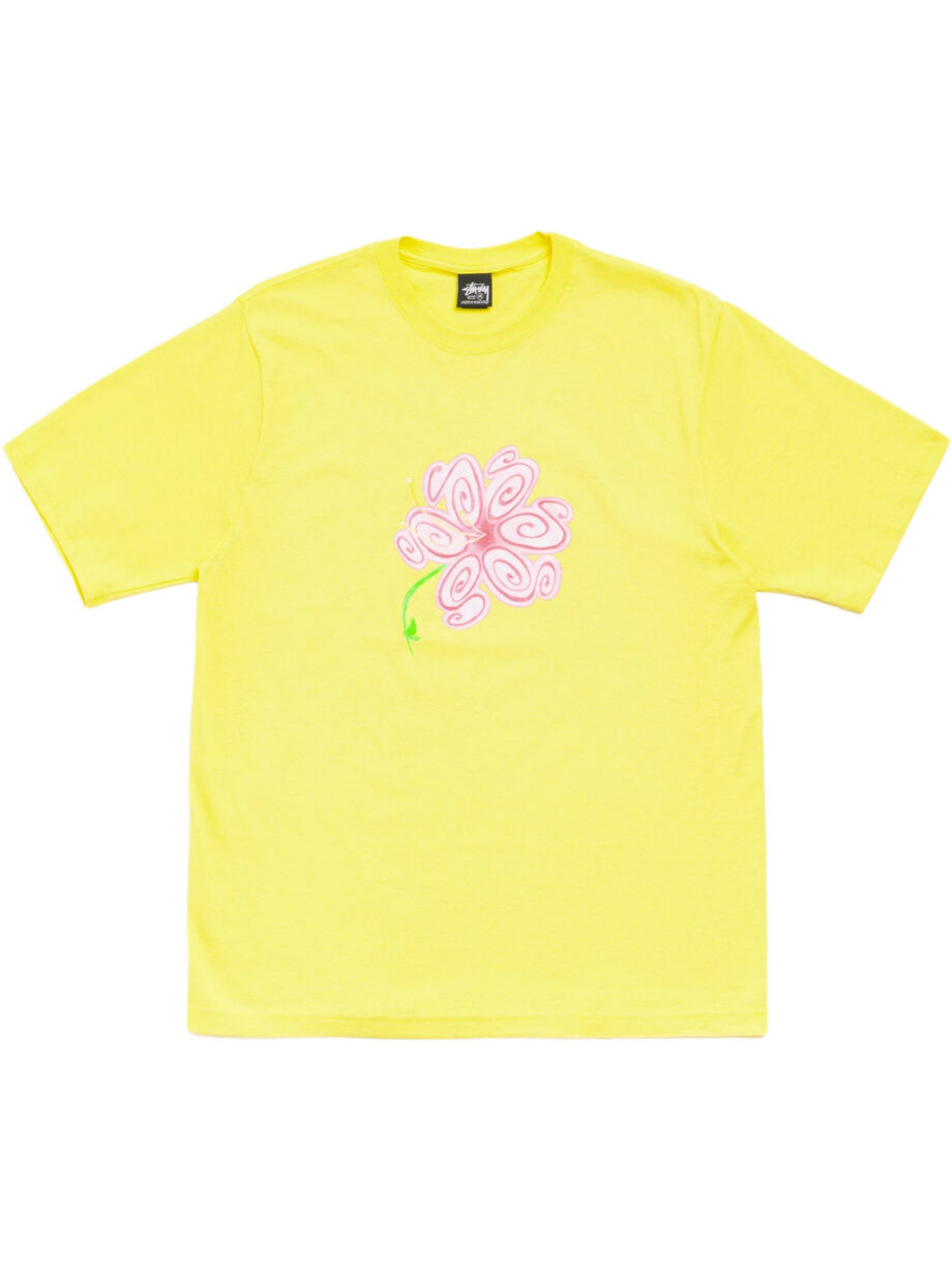 Imagem de: Camiseta Stüssy S Flower Amarela