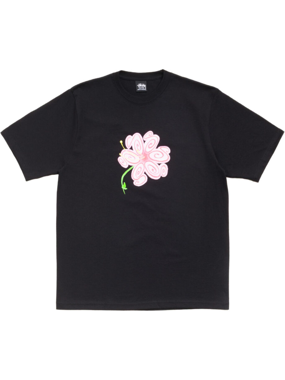 Imagem de: Camiseta Stüssy S Flower Tee Preta