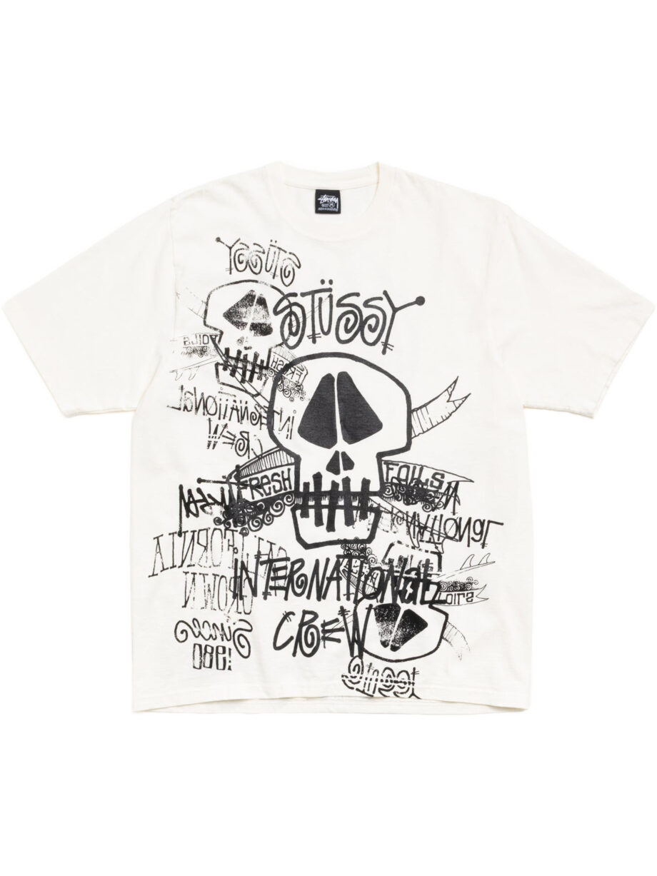 Imagem de: Camiseta Stüssy Skulls Tee Pigment Dyed Branca
