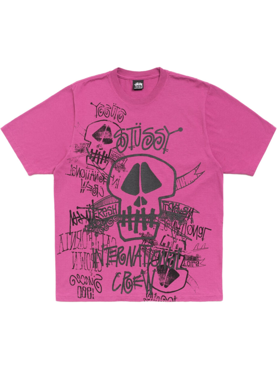 Imagem de: Camiseta Stüssy Skulls Tee Pigment Dyed Rosa