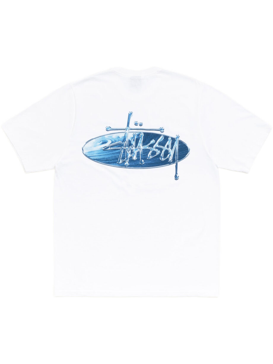 Imagem de: Camiseta Stüssy Wave Oval Tee Branca