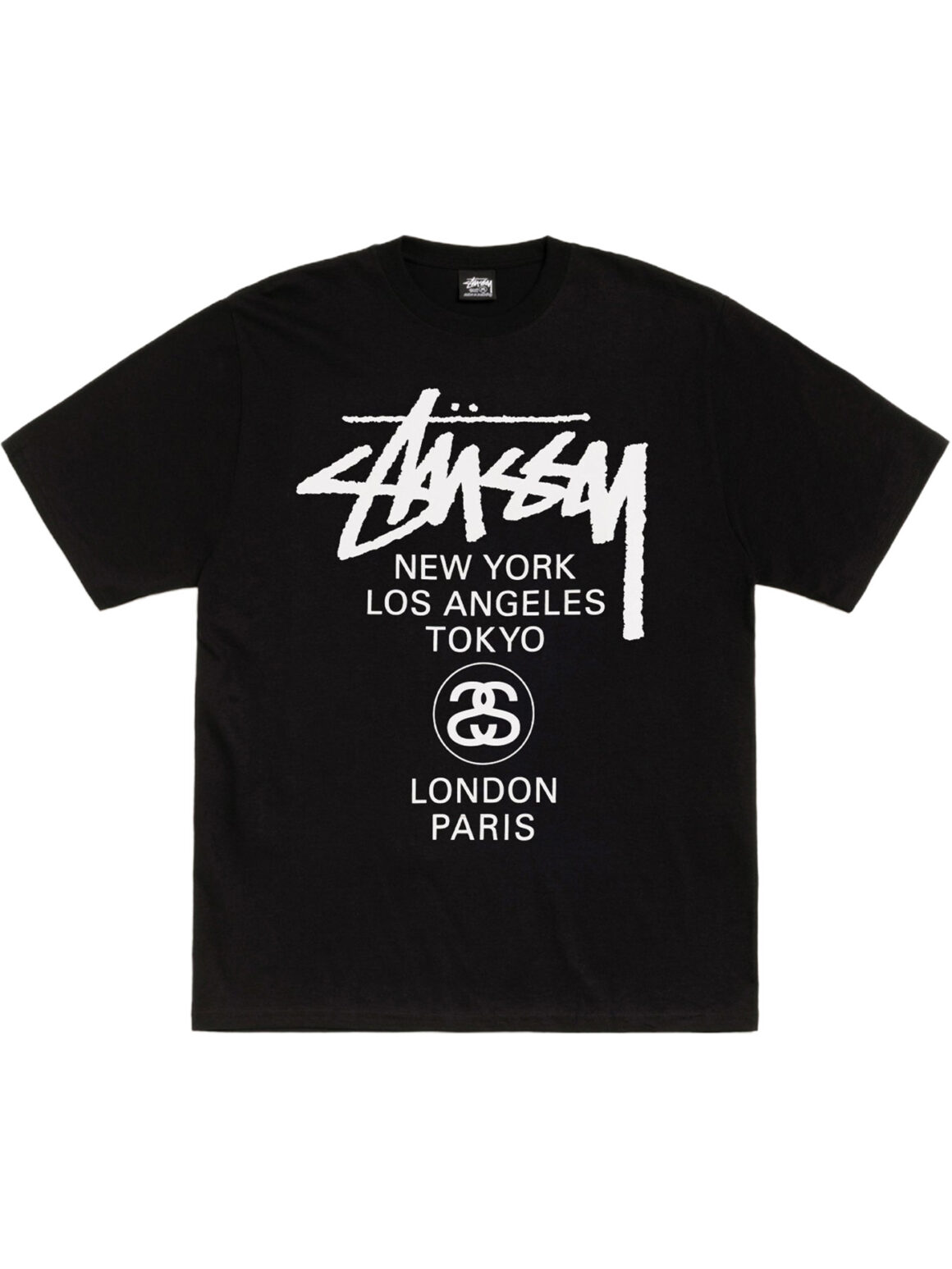 Imagem de: Camiseta Stüssy World Tour Tee Preta