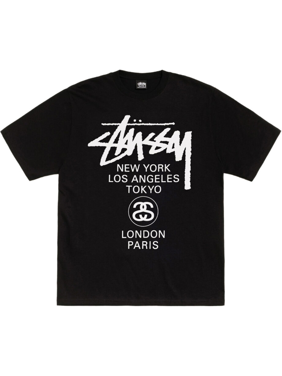 Imagem de: Camiseta Stüssy World Tour Tee Preta