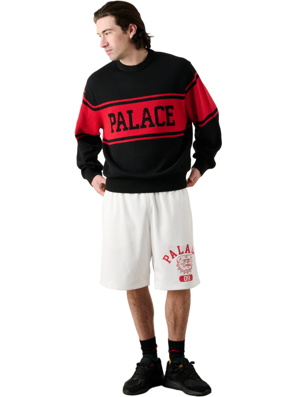 Imagem de: Suéter Palace College Stripe Knit Preto