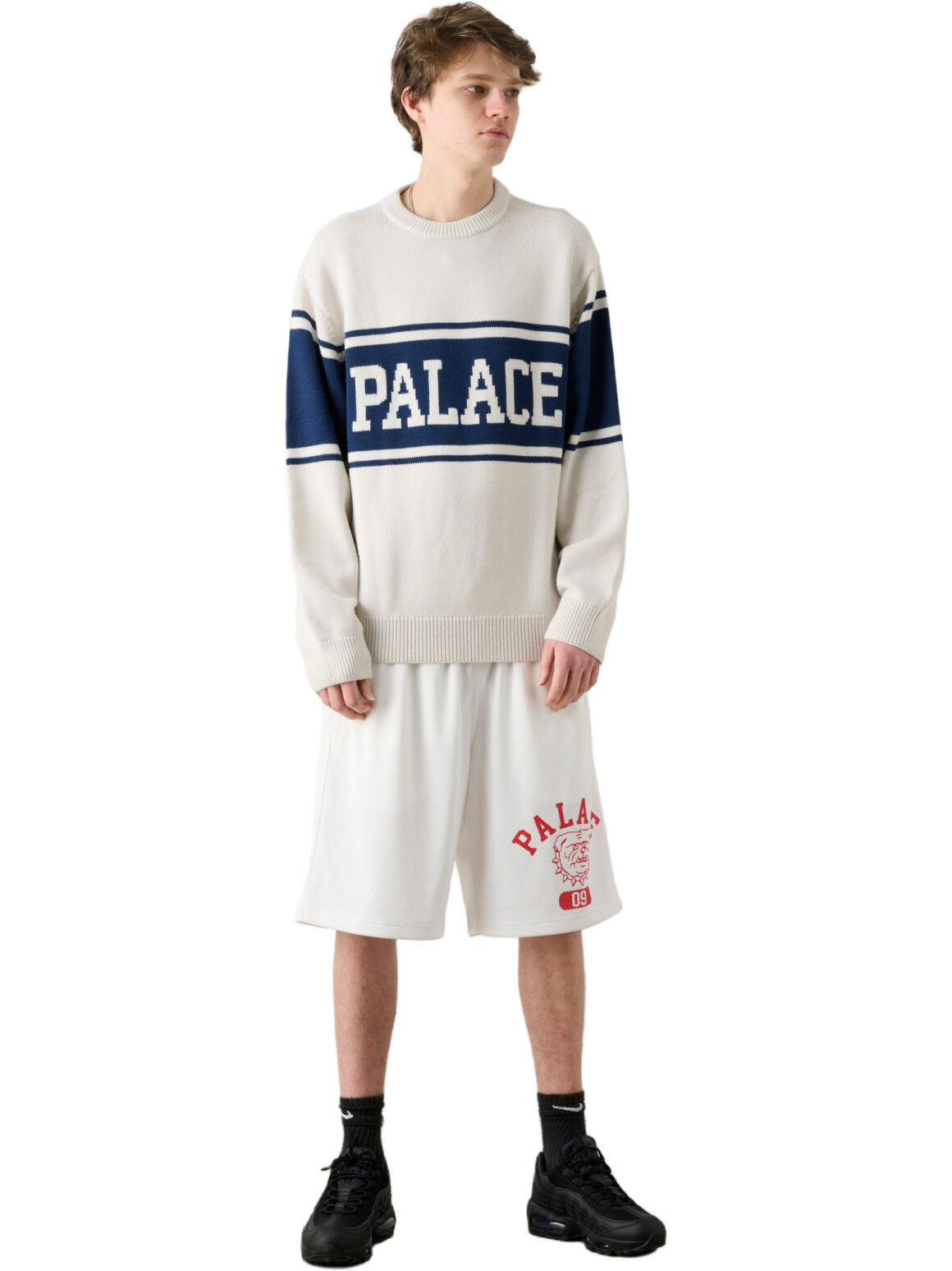 Imagem de: Suéter Palace Skateboards College Stripe Branco