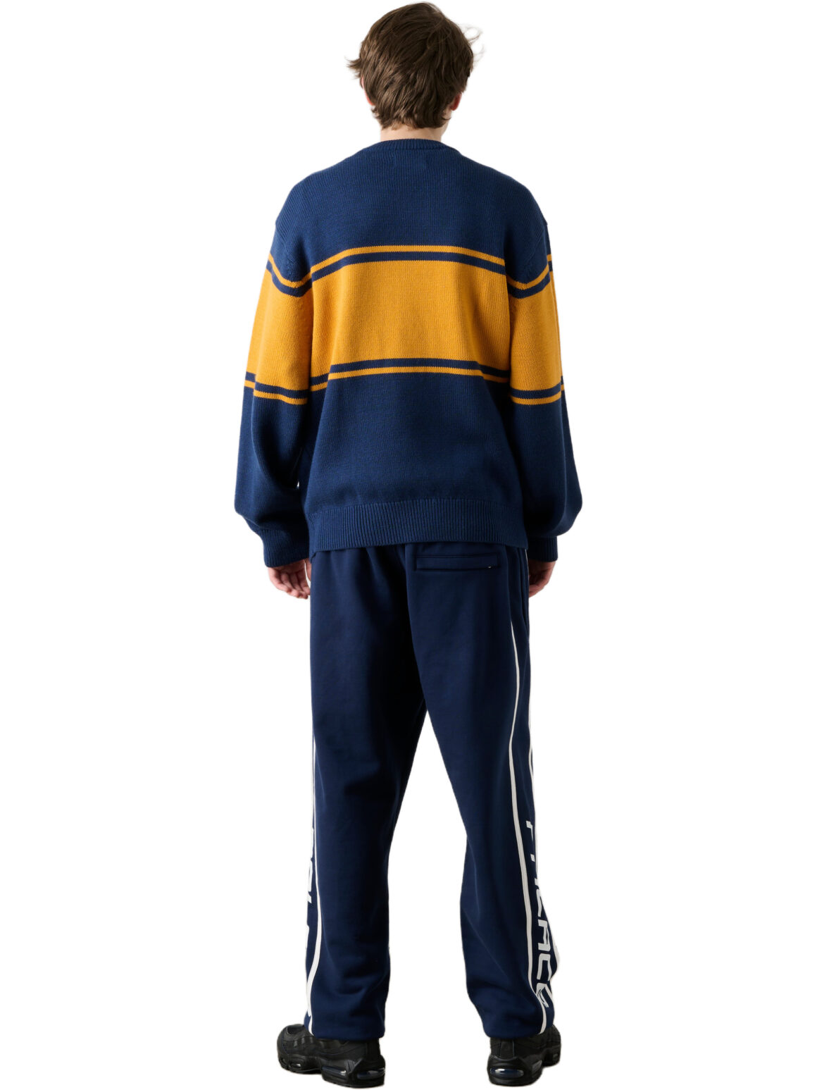 Imagem de: Suéter Palace Skateboards College Stripe Knit Azul Marinho