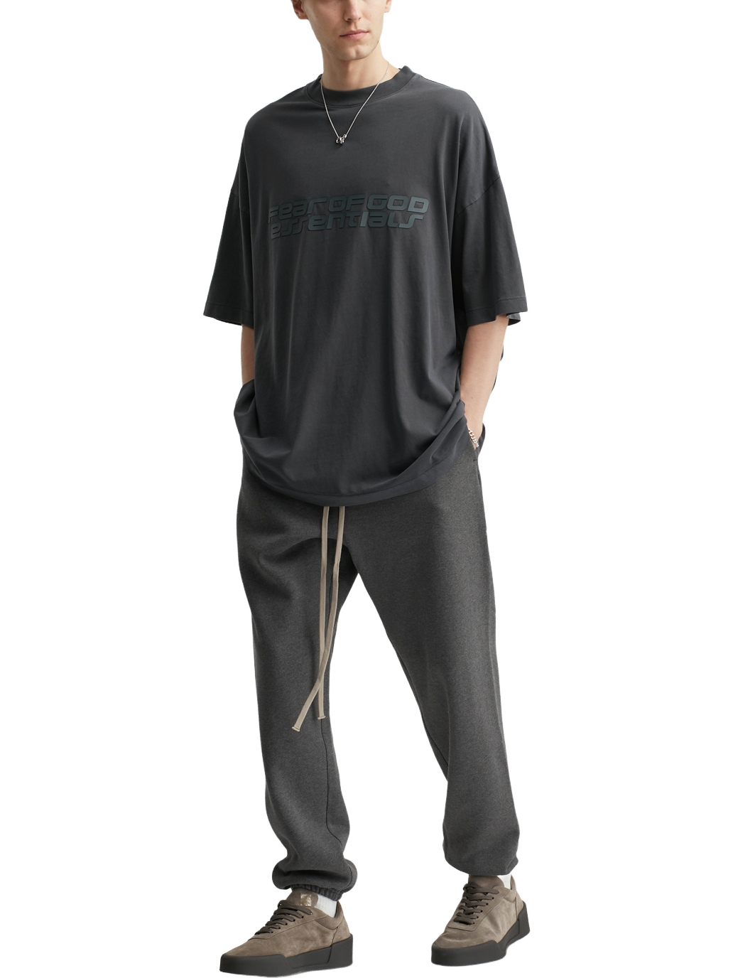 Imagem de: Camiseta Fear of God Essentials 90s Cinza