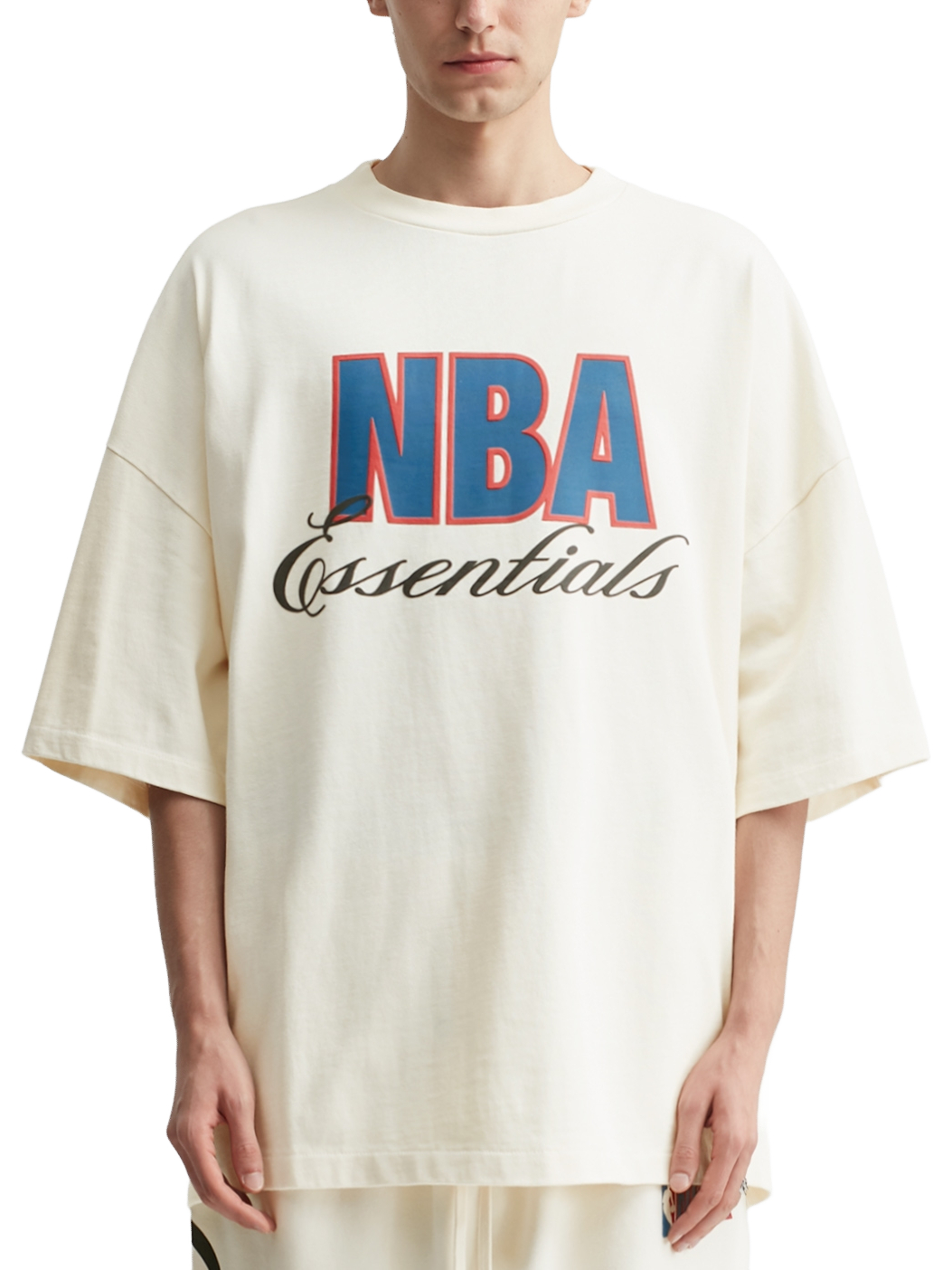 Imagem de: Camiseta Fear of God Essentials Fear of God X NBA 90’s Branco Creme