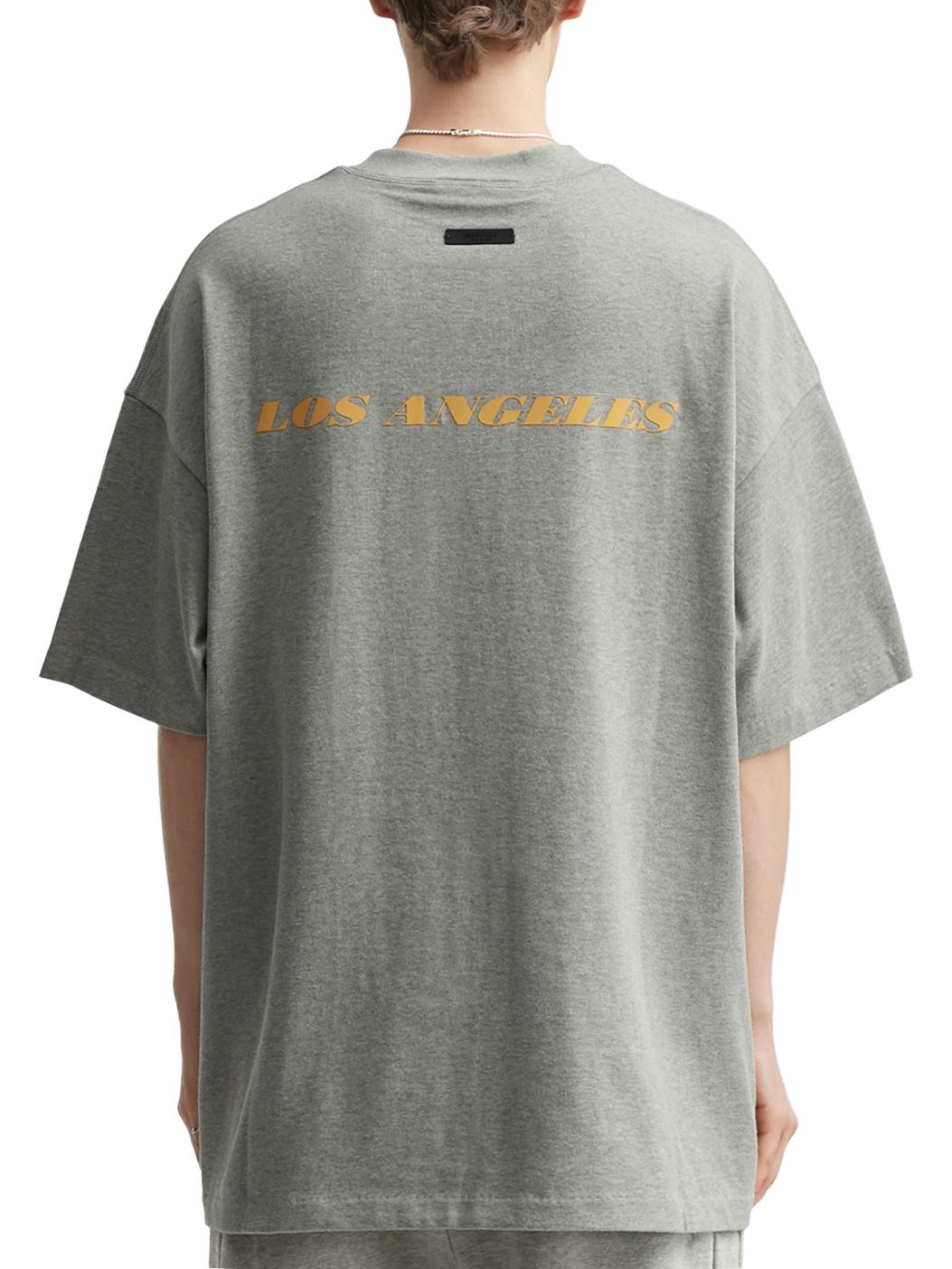 Imagem de: Camiseta Fear of God Essentials Lakers 90s Cinza Mesclado