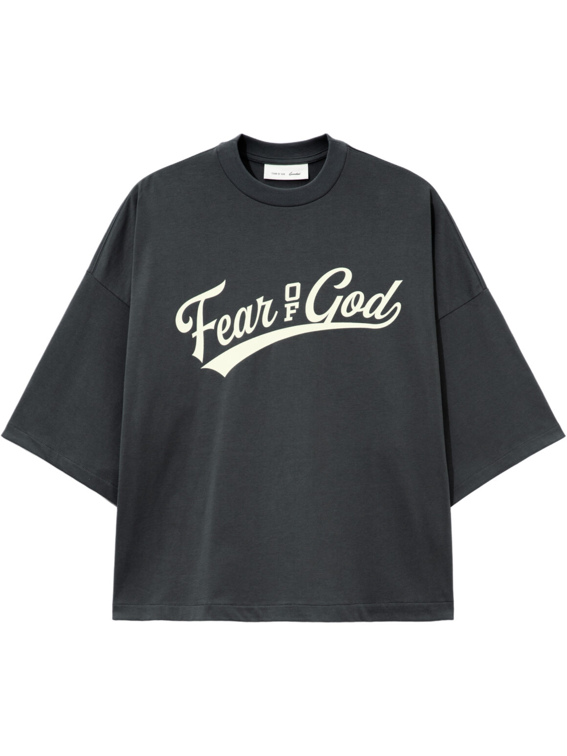 Imagem de: Camiseta Fear of God Essentials Merch Tee Boxy Fit Cinza Ferro