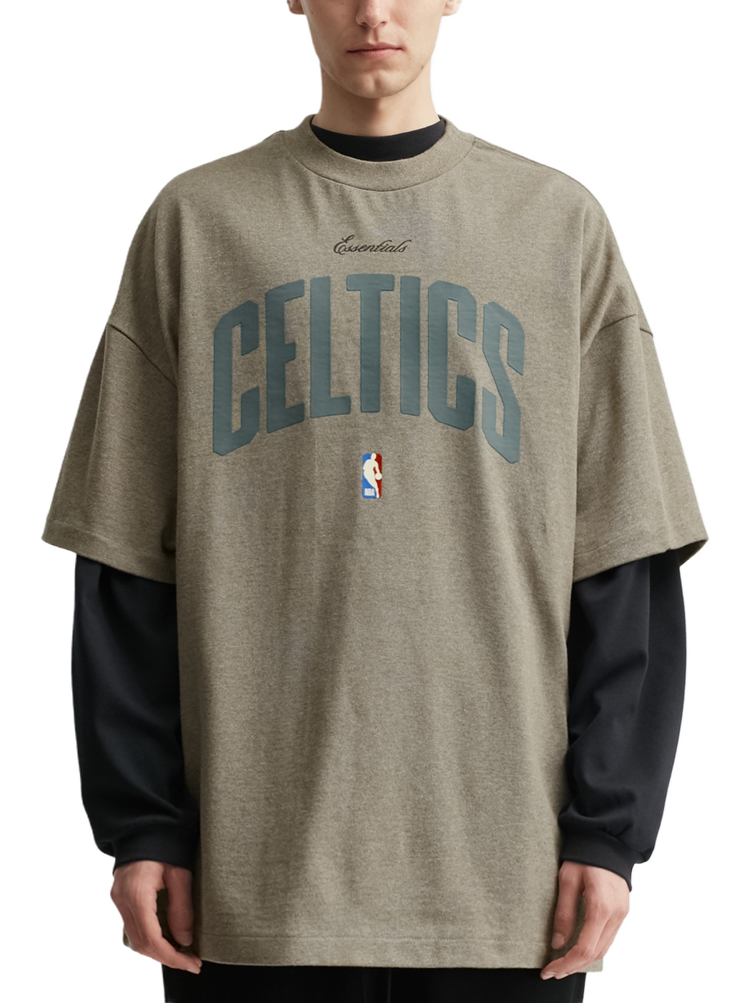 Imagem de: Camiseta Fear of God Essentials NBA Celtics 90’s Cinza Mescla