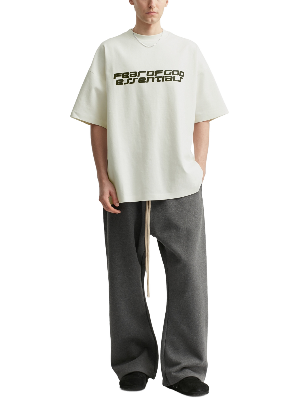 Imagem de: Camiseta Fear of God Essentials Ponte 90s Marfim
