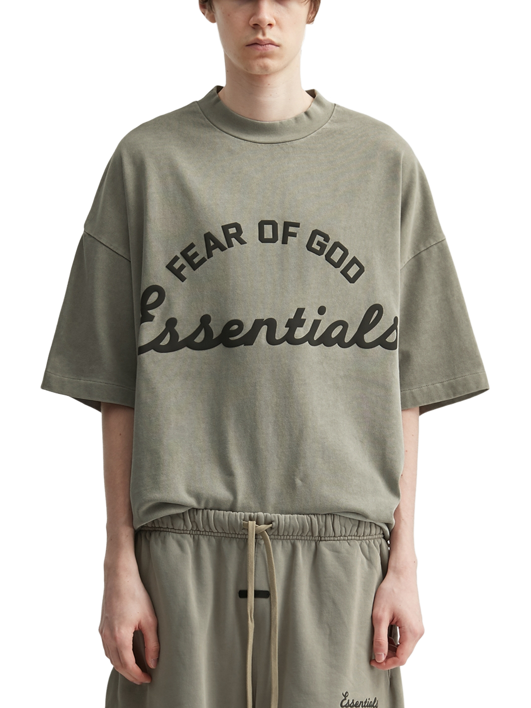 Imagem de: Camiseta Fear of God Essentials Training 90’s Cinza Faded Seal
