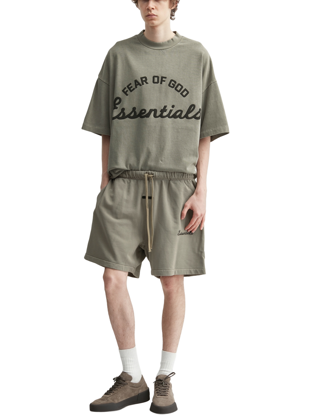 Imagem de: Camiseta Fear of God Essentials Training 90’s Cinza Faded Seal