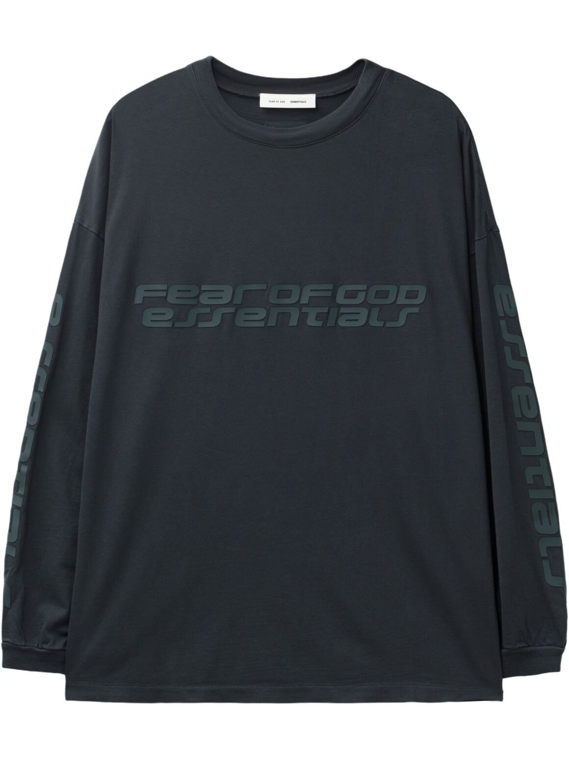 Imagem de: Camiseta Manga Longa Fear of God Essentials 90s Preto Vintage