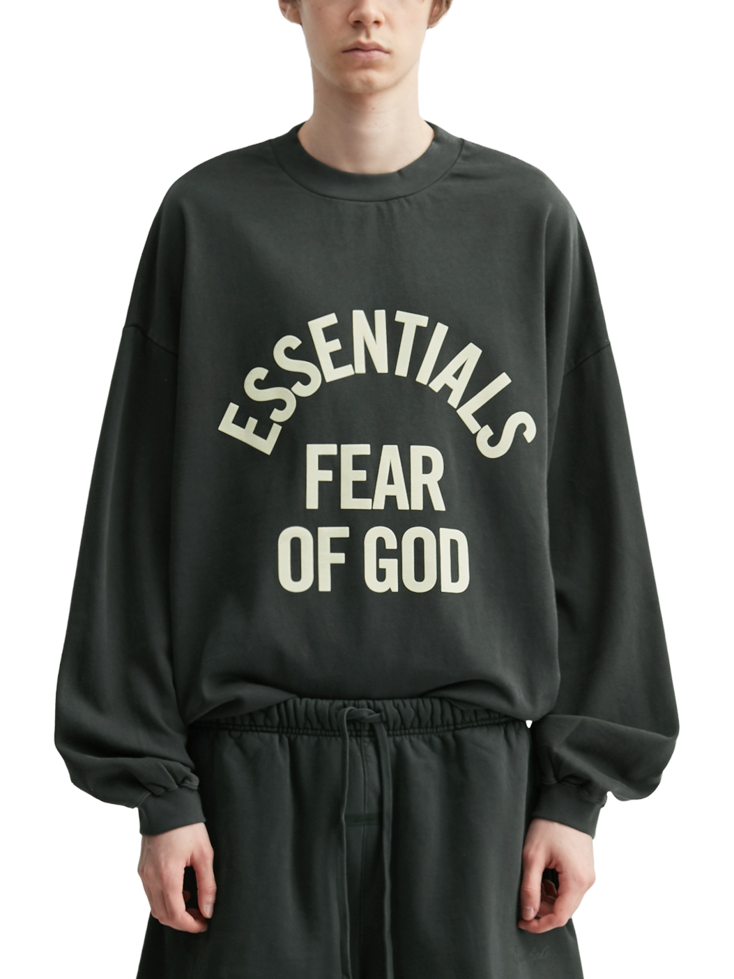 Imagem de: Camiseta Manga Longa Fear of God Essentials Campus 90s Preto