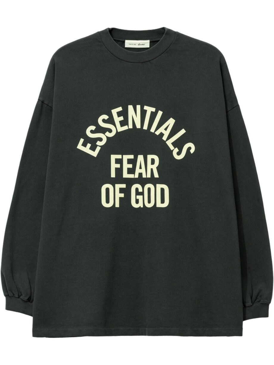 Imagem de: Camiseta Manga Longa Fear of God Essentials Campus 90s Preto