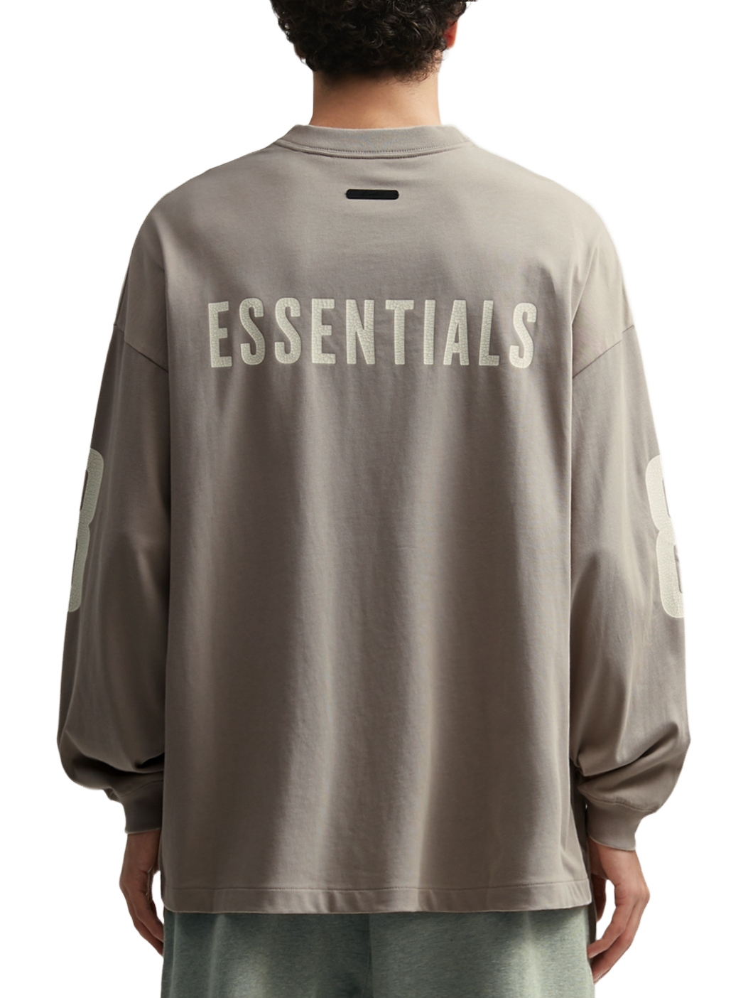 Imagem de: Camiseta Manga Longa Fear of God Essentials Merch Cinza Seal
