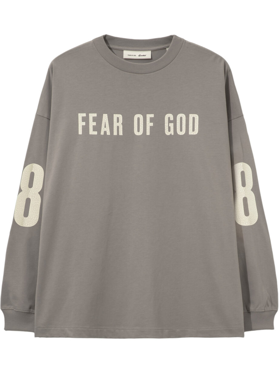 Imagem de: Camiseta Manga Longa Fear of God Essentials Merch Cinza Seal